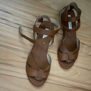 Charles Kammer Vosges Camel Leather flats/ sandals size  6.5 / 7M